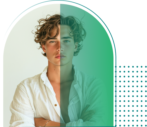 symmetrical face men