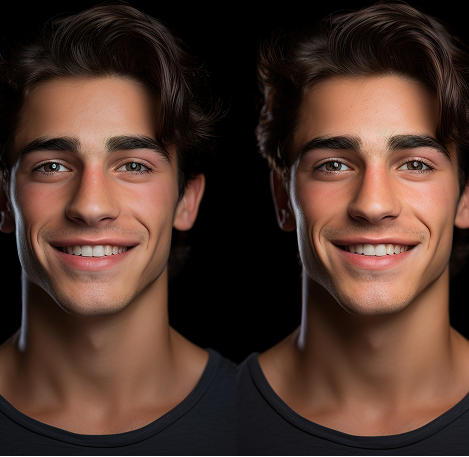 detect asymmetric face