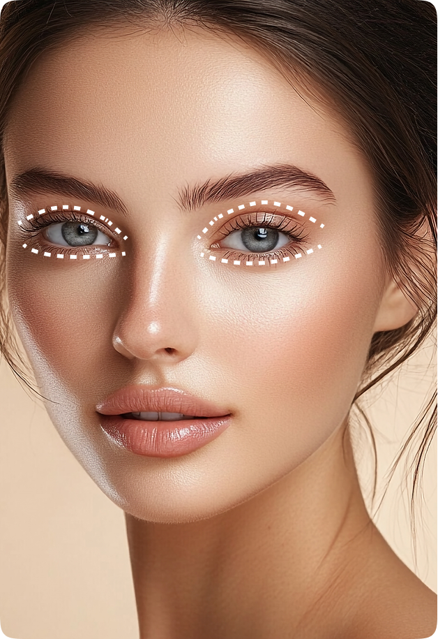 symmetrical face female